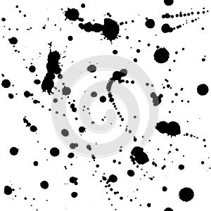 Seamless pattern. Black blots. Grunge background photo