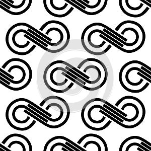 Seamless pattern with black number 8l(texture 3), modern stylish image.