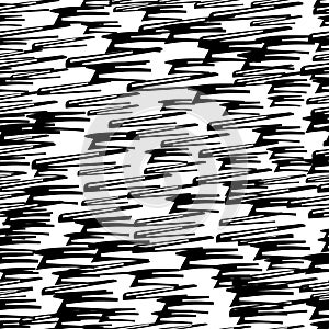 Seamless pattern with black pencil brushstrokes