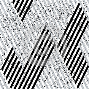 3413 Seamless pattern with black and silver gray lines, modern stylish image.