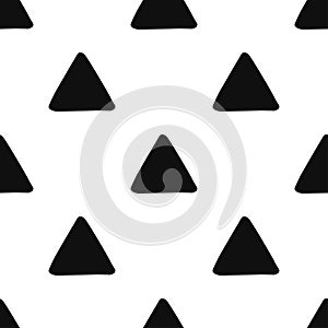 Seamless pattern with black triangles. Vector illustration