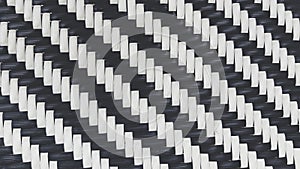 Seamless pattern of black and white bamboo weaving for background in vintage tone.