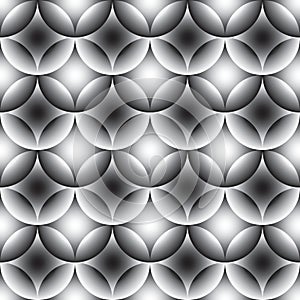 Seamless pattern black and white ceramic tile
