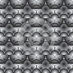 Seamless pattern black and white ceramic tile