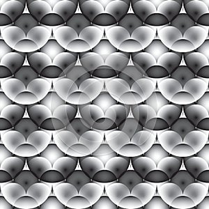 Seamless pattern black and white ceramic tile