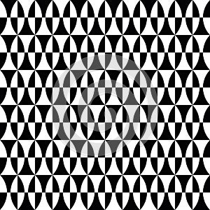 Seamless pattern. Black and white geometric background. Vector art.