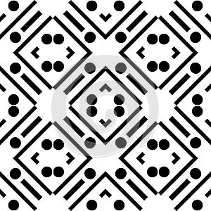 SEAMLESS PATTERN BLACK AND WHITE geometrical a atr