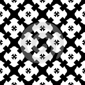 Seamless pattern, black & white gothic texture