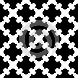 Seamless pattern, black & white gothic texture
