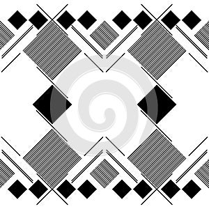Seamless pattern, black and white graphics