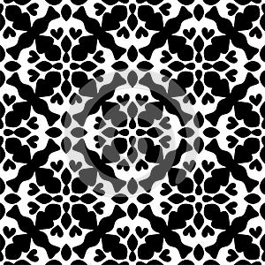 Seamless pattern black and white vector pattern