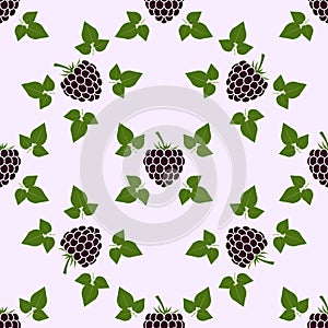 Seamless pattern with blackberry motive