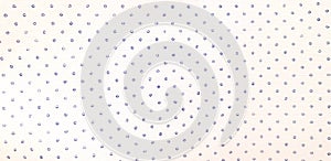 Seamless pattern of blue polka dot on white fabric or cotton for background.