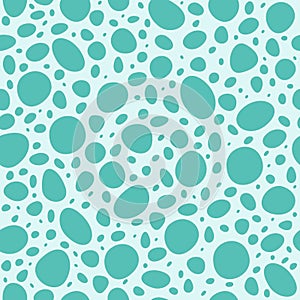 Seamless pattern with blue shapeless spots, like water drops on glass.