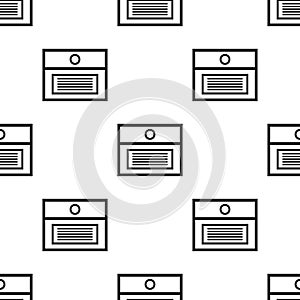 Seamless pattern with box for documents on white background. File protection, data security, safe confidential information. Vector