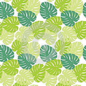 Seamless pattern with box, leaves, dots and lines. Hand-drawn background.dots