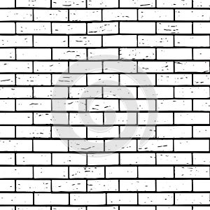 Seamless pattern. Brick wall fragment.