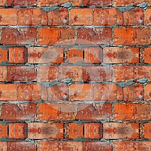 Seamless pattern with brown brick wall texture.