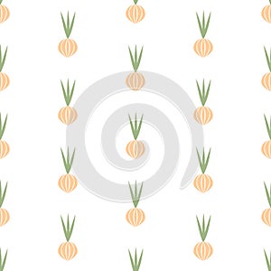 Seamless pattern with bulbs on a white background