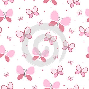 Seamless pattern with Butterflies. hand drawn Illustration. design for Digital paper,Textiles