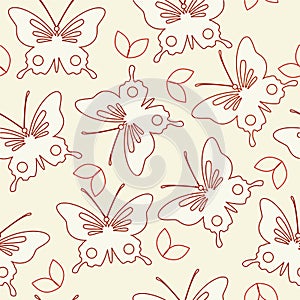 Seamless pattern with butterfly