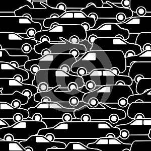 Seamless pattern with cars