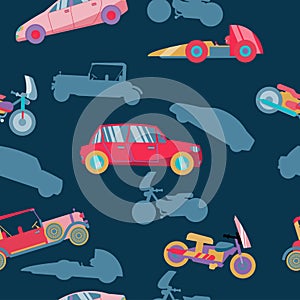 Seamless pattern with cars