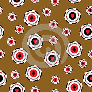 Seamless pattern casino chips