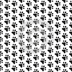 Seamless pattern with cats footprints