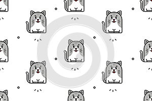 Seamless pattern with Cats
