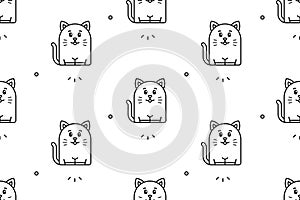 Seamless pattern with Cats