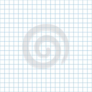 Seamless pattern. Checkered paper. Blue lines on a white background