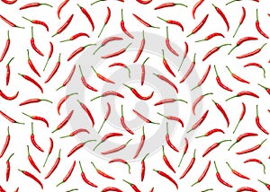 Seamless pattern with chilli pepper. Abstract background