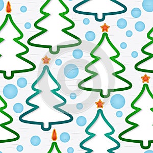 Seamless pattern with christmas-trees