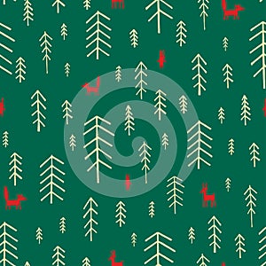 Seamless pattern Christmas Trees.