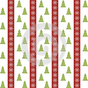 Seamless pattern with christmas trees and
