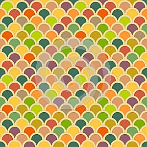 Seamless pattern from circles in colorful tones