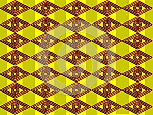 Seamless pattern with circles and squared