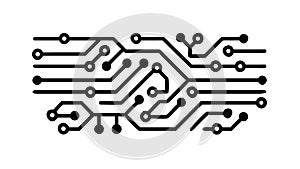 Seamless Pattern of Circuit Board Traces, vector design Generative AI