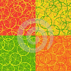 Seamless pattern of citrus fruit