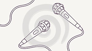 Seamless Pattern of Classic Microphones Design, vector design Generative AI