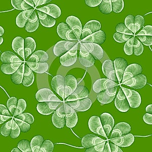 Seamless pattern with clover