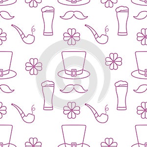 Seamless pattern. St. Patrick's Day. Irish vector