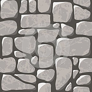 Seamless pattern. Cobblestone pavement