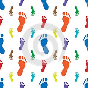 Seamless pattern with color footprint