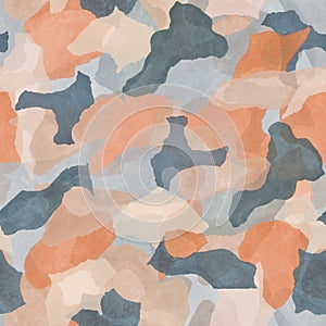 seamless pattern of color stains with watercolor texture