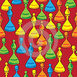 Seamless pattern colored chess