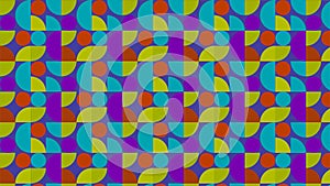 Seamless pattern with colored circles in retro style. Vector illustration