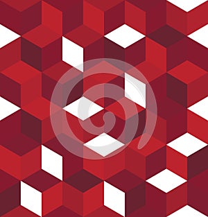 Seamless pattern of colored cubes. Endless multicolored cubic background