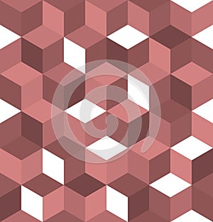 Seamless pattern of colored cubes. Endless multicolored cubic background